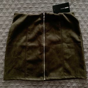 Fashion Nova Faux Suede Mini Skirt
